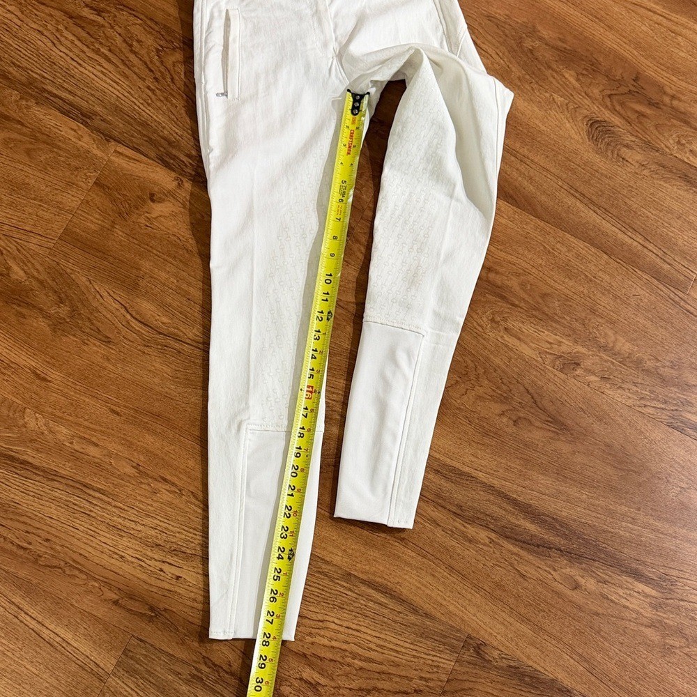 HORZE Women Sz 22 Angelina White Full Seat Breeches Silicone Equestrian Pants