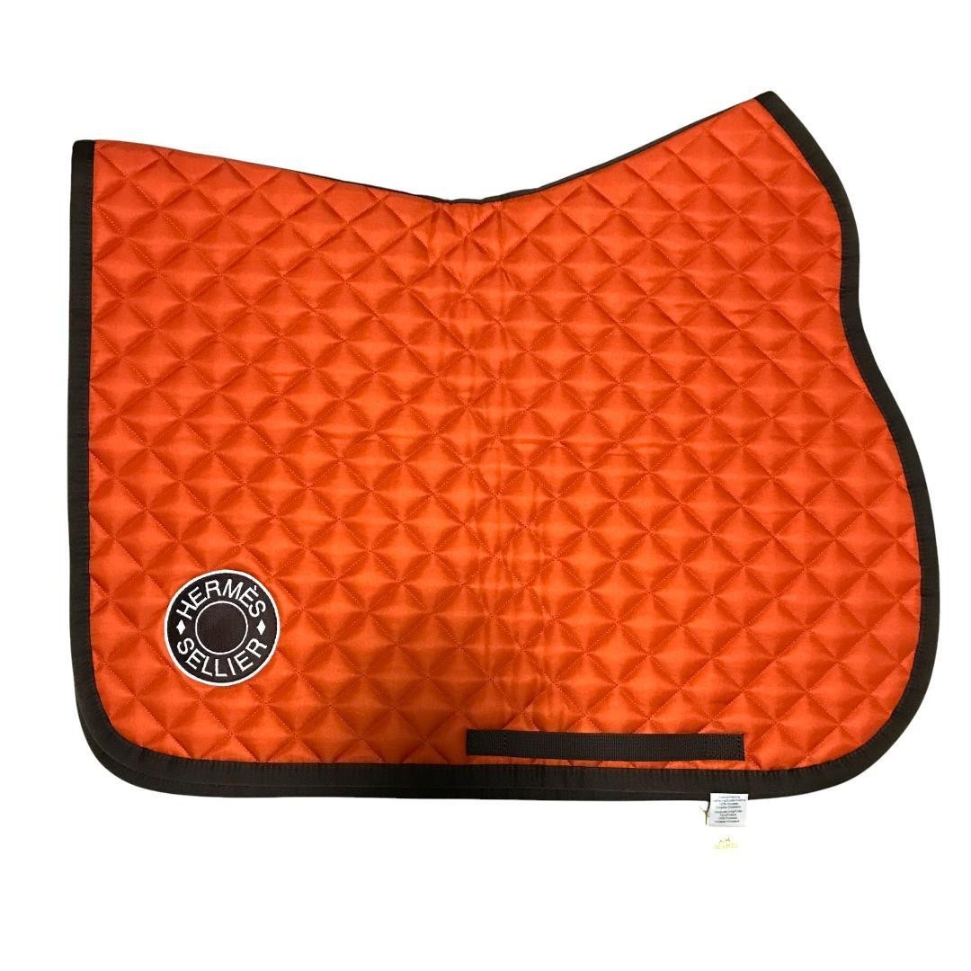 Hermes Sellier General Purpose Saddle Pad Jump Feu Orange Navy Unused