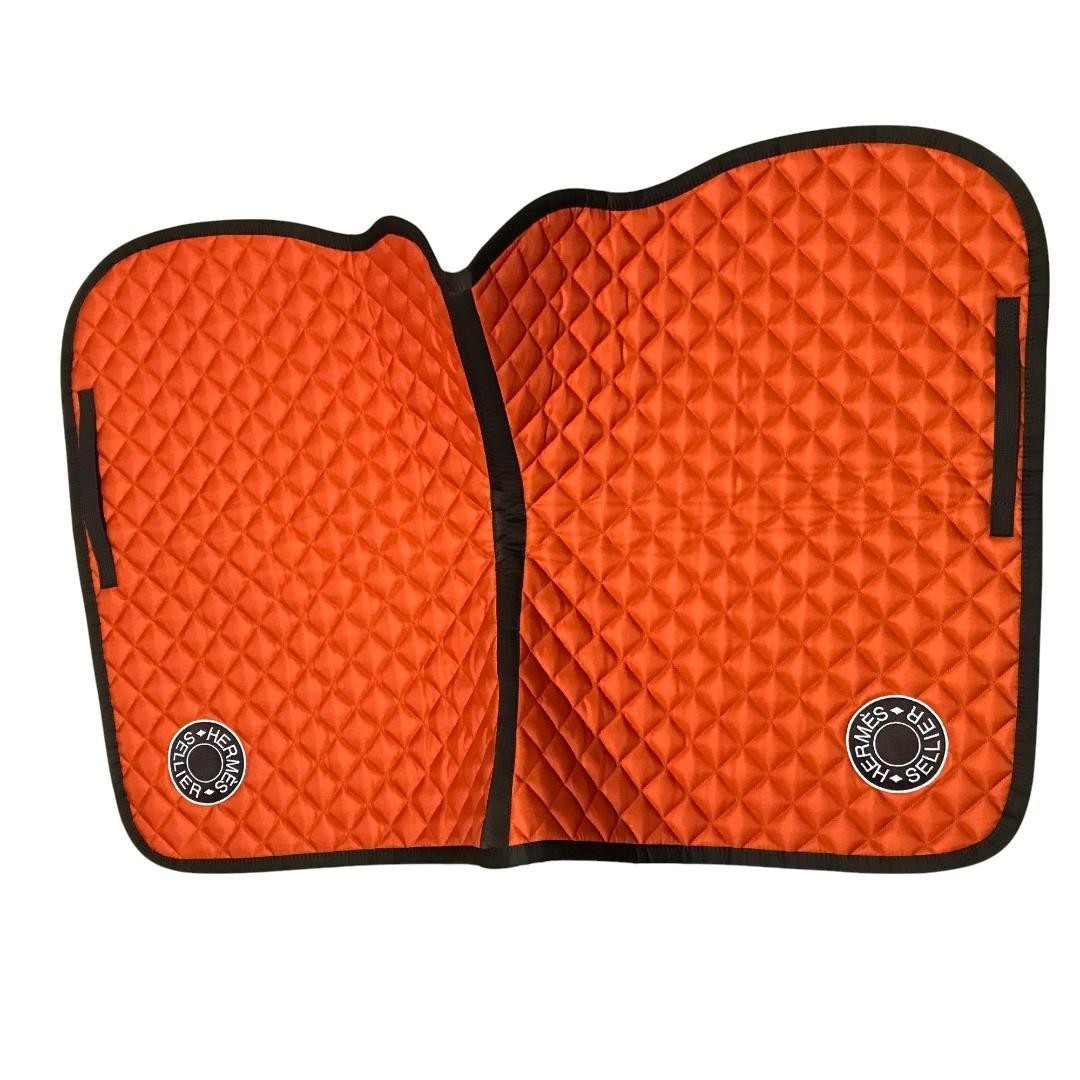 Hermes Sellier General Purpose Saddle Pad Jump Feu Orange Navy Unused
