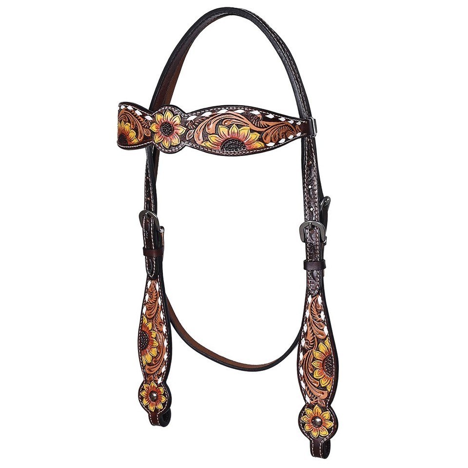 Headstall &Breast Collar Western Leather Tack Set Gladiator Tack Set For Horse
