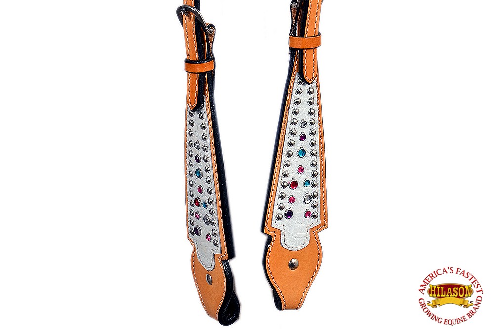 70BH HILASON Western Horse One Ear Headstall Tack Bridle American Leather | for