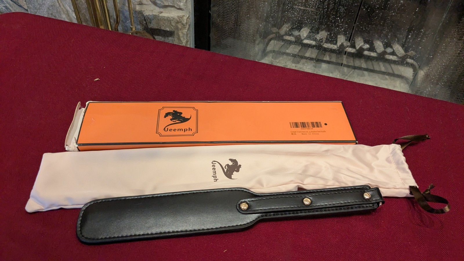 14 inch Faux Leather Paddle,Riding Crop for Horse Training, Stainless Steel