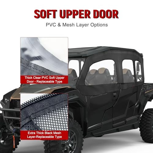 Soft Upper Door Windows for Polaris General 4 1000 & XP 4 1000 (2020-2026) – 4